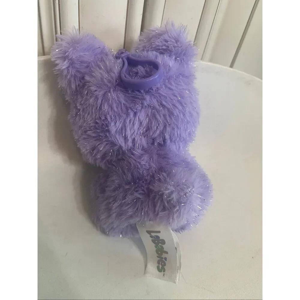 LaBabies Sparkle Fifi Labubu Monsters Clip On Plush Stuffed Toy Purple Tan NWOT